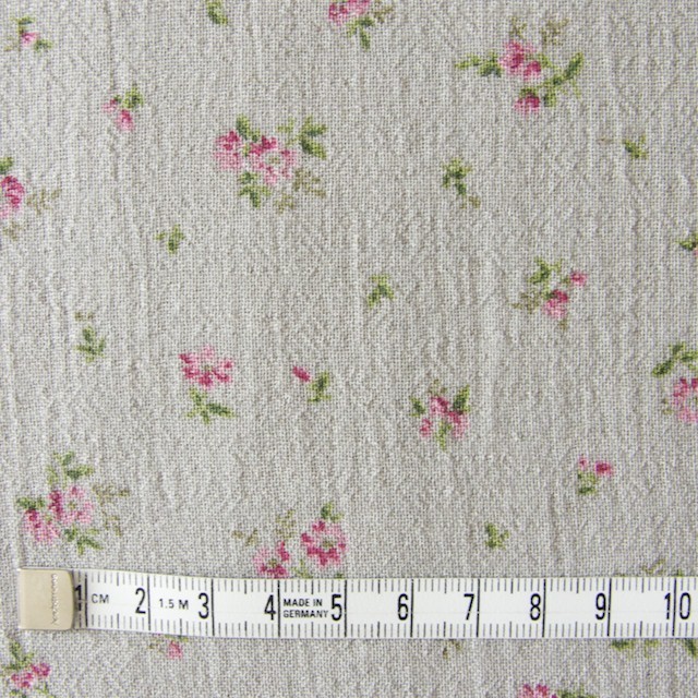 コットン&リネン×小花(ライトグレー)×ガーゼ_全3色 イメージ4