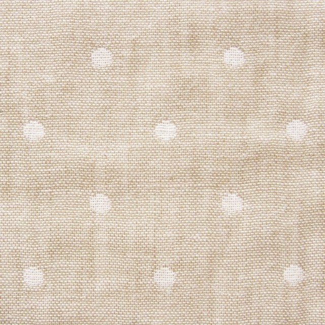 コットン×ドット(オフホワイト&ベージュ)×Wガーゼ イメージ1