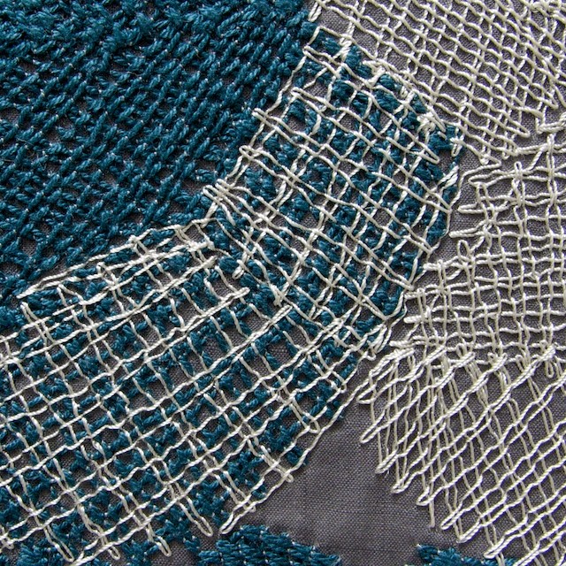 コットン×幾何学模様(カーキブラウン)×ローン刺繍_全2色 イメージ1
