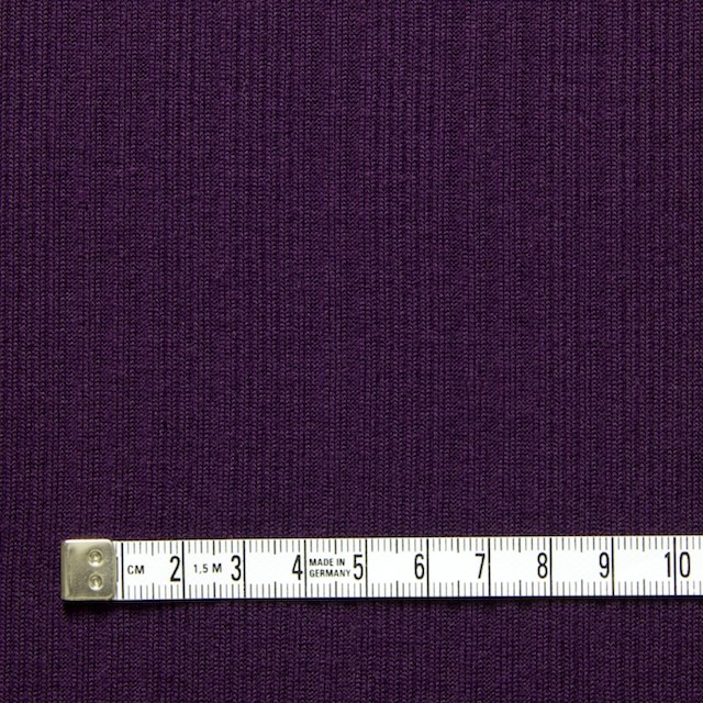 コットン&モダール×無地(パープル)×模様編ニット_全2色 イメージ4