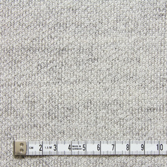 コットン×無地(ライトグレー)×裏毛丸編みニット イメージ4