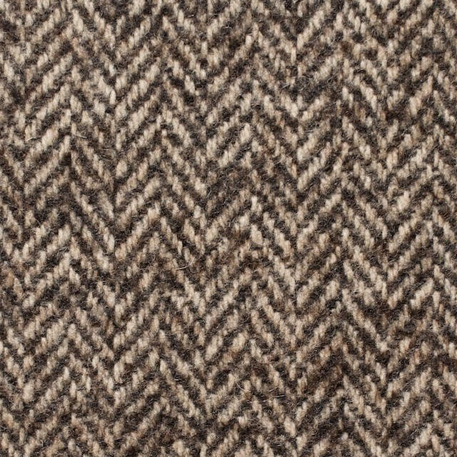 ウールカシミア×ブラウンミックス×ヘリンボーン_イタリア製 イメージ1