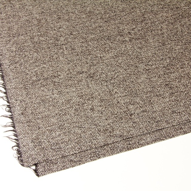 ウールカシミア×ブラウンミックス×ヘリンボーン_イタリア製 イメージ2