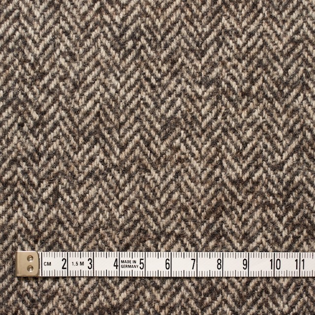 ウールカシミア×ブラウンミックス×ヘリンボーン_イタリア製 イメージ4