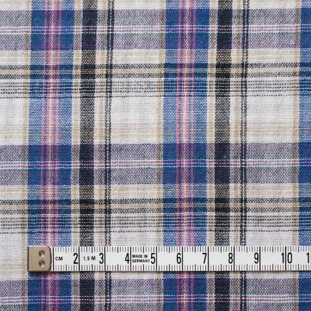 コットン×チェック(ブルー×ピンク)×Wガーゼ_全3色 イメージ4