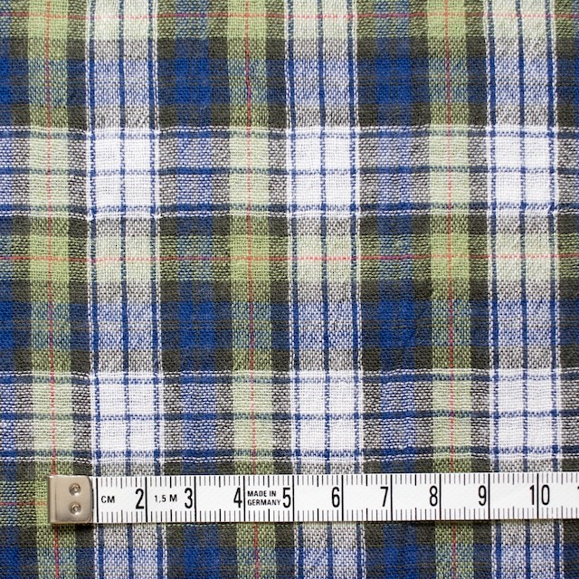 コットン×チェック(ブルー×ライム)×Wガーゼ_全3色 イメージ4