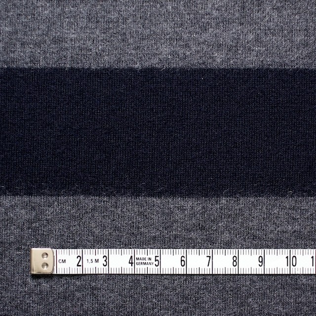 ウール×ボーダー(グレー&ネイビー)×天竺ニット イメージ4