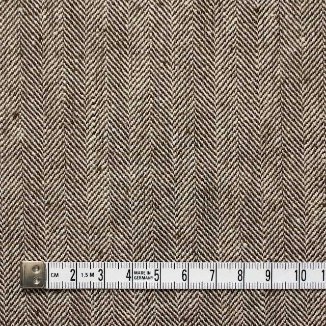 コットン×無地(ダークブラウン)×ヘリンボーン_全2色 イメージ4