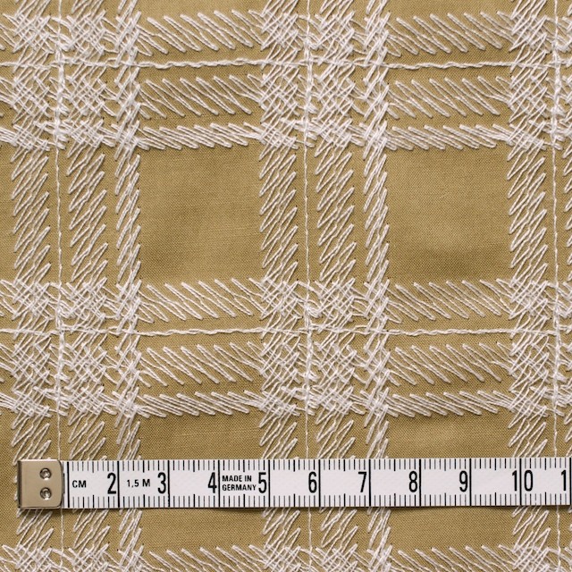 コットン×チェック(カフェオレ)×ローン刺繍_全3色 イメージ4