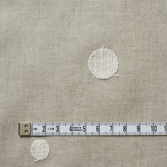 リネン×ドット(グレイッシュベージュ)×薄キャンバス刺繍 イメージ4