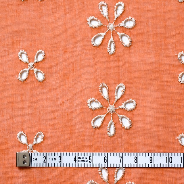 ポリエステル×フラワー(オレンジ)×ボイル刺繍(着分)_全3色 イメージ4