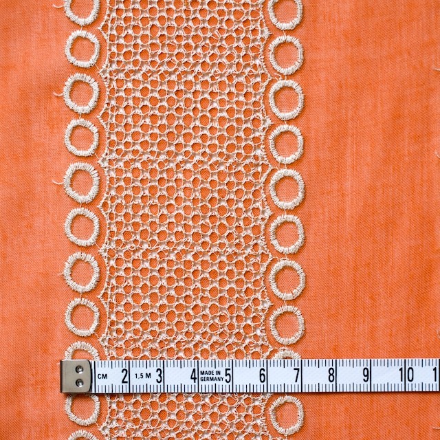 ポリエステル×コラム(オレンジ)×ボイル刺繍(着分)_全3色 イメージ4