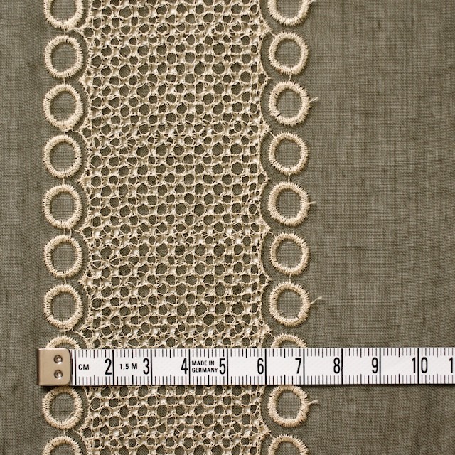 ポリエステル×コラム(カーキグリーン)×ボイル刺繍(着分)_全3色 イメージ4