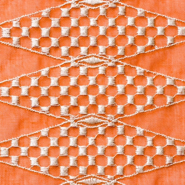 ポリエステル×ダイヤ(オレンジ)×ボイル刺繍(着分)_全2色 イメージ1