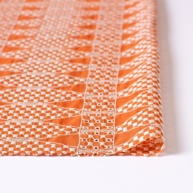 ポリエステル×ダイヤ(オレンジ)×ボイル刺繍(着分)_全2色 イメージ3