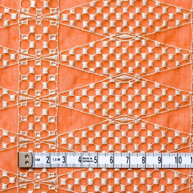 ポリエステル×ダイヤ(オレンジ)×ボイル刺繍(着分)_全2色 イメージ4