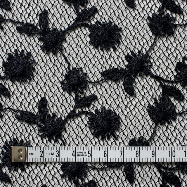 ナイロン×フラワー(ダークネイビー)チュール刺繍(着分) イメージ4