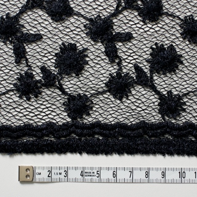 ナイロン×フラワー(ダークネイビー)チュール刺繍(着分) イメージ5