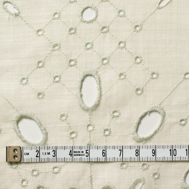 コットン&リネン×幾何学模様(クリーム)×ボイル刺繍(着分) イメージ2