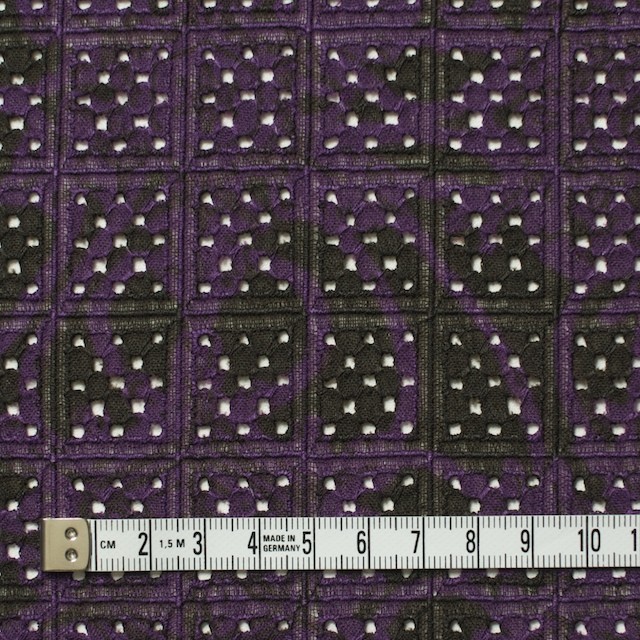 コットン×幾何学模様(パープルミックス)×ボイル刺繍(着分) イメージ4
