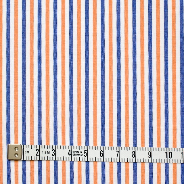コットン×ストライプ(オレンジ&ブルー)×ブロード_全2柄 イメージ4