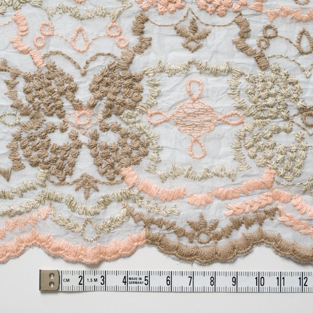 コットン×フラワー(ライトグレー)×ボイル刺繍_全4色 イメージ4