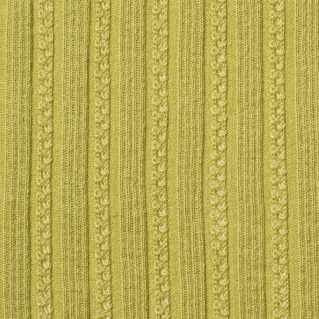 コットン×無地(ピスタチオ)×模様編ニット_全3色 イメージ1