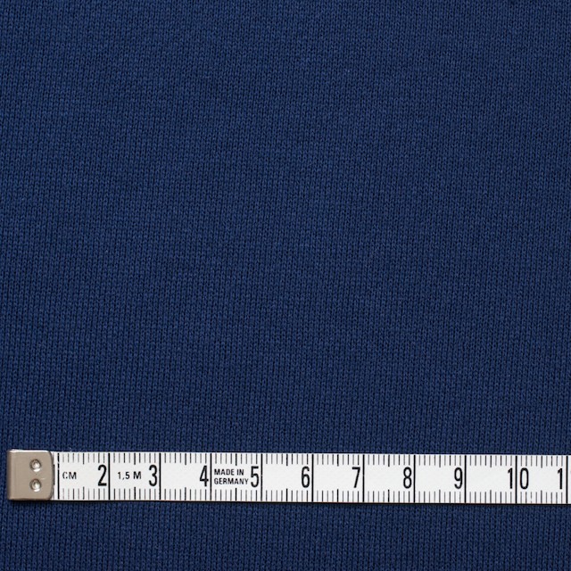 コットン×無地(ネイビーブルー)×裏毛ニット イメージ4