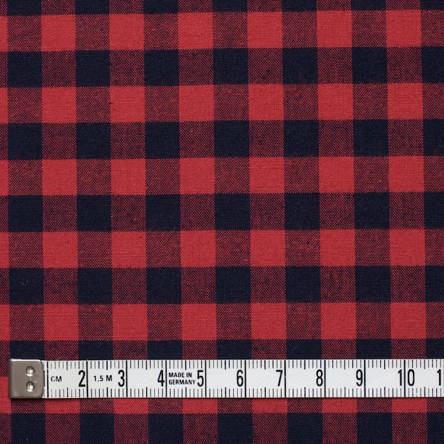 コットン×ブロックチェック(レッド&ネイビー)×シーチング_全4色 イメージ4