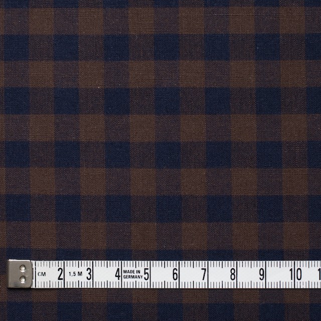コットン×ブロックチェック(ブラウン&ネイビー)×シーチング_全4色 イメージ4