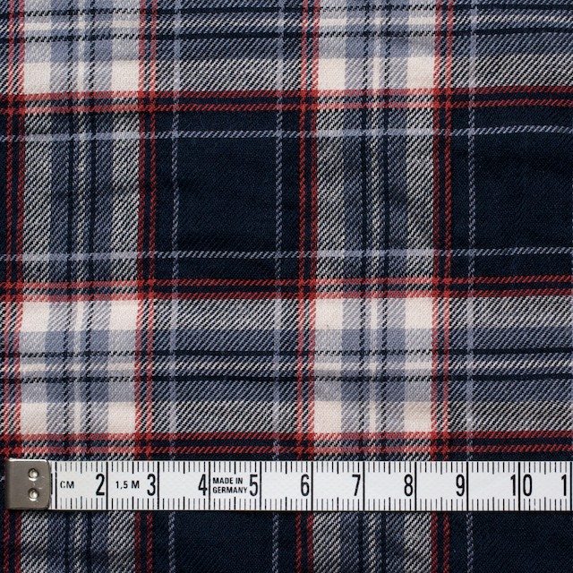 コットン&ポリウレタン×タータンチェック(レッド&ネイビー)×ビエラ_全3色 イメージ4