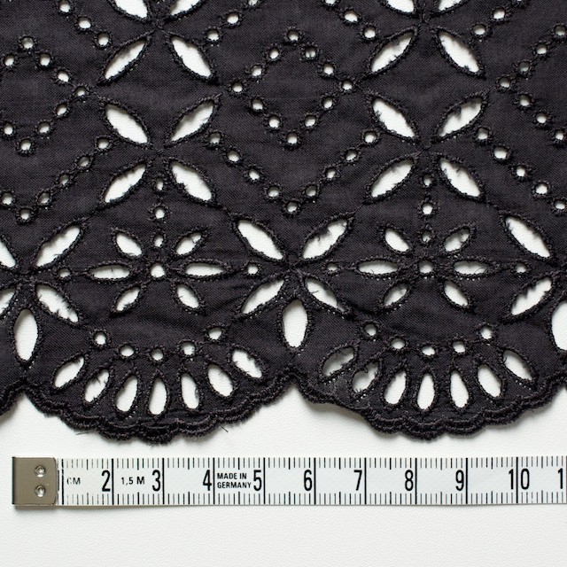 コットン×ボーダー(ダークグレイッシュパープル)×ローン刺繍No2_全4色 イメージ4