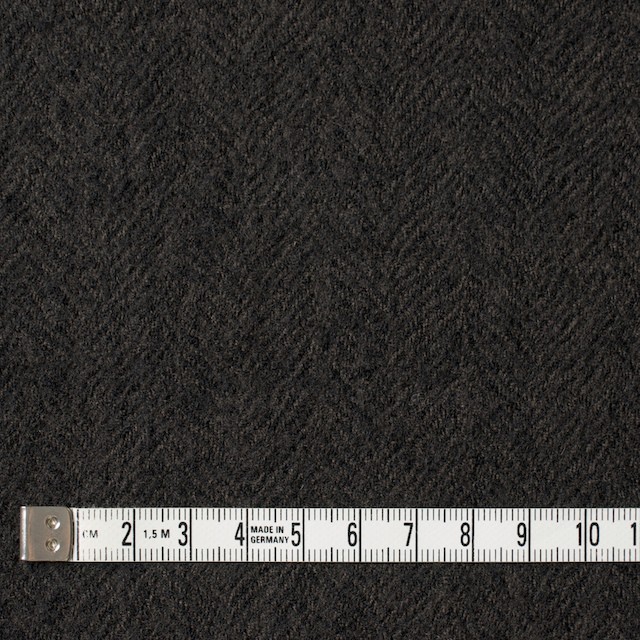 ウール×無地(ダークブラウン)×ヘリンボーンガーゼ_全2色 イメージ4