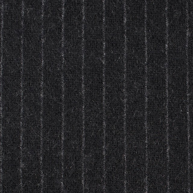 ウール×ストライプ(ブラック)×Wニット イメージ1