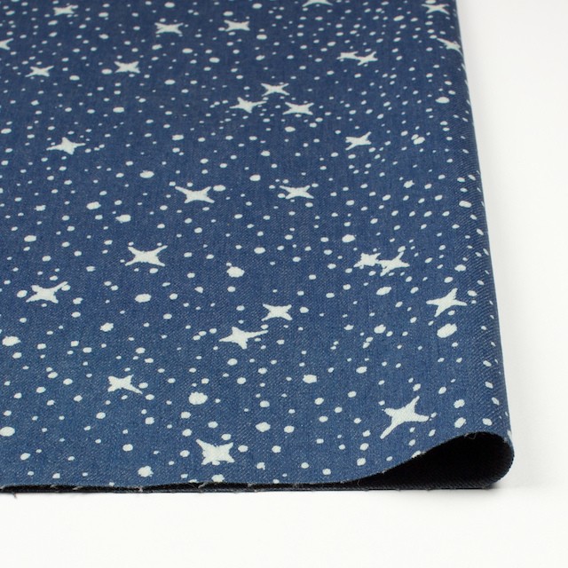 コットン&ポリウレタン×スター(ウインターブルー)×カツラギストレッチ_全2色 イメージ3