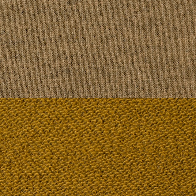 コットン&アクリル×無地(モカ&ターメリック)×裏毛ニット_全2色 イメージ1