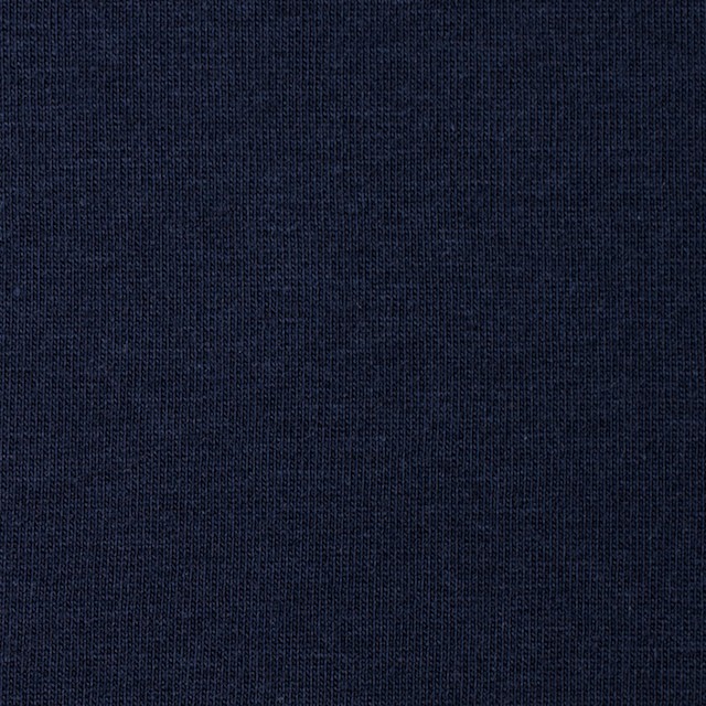 コットン&ポリウレタン×無地(ダークネイビー)×裏毛ニット イメージ1