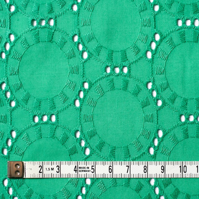 コットン×オーバル(エメラルドグリーン)×ローン刺繍_全10色 イメージ4