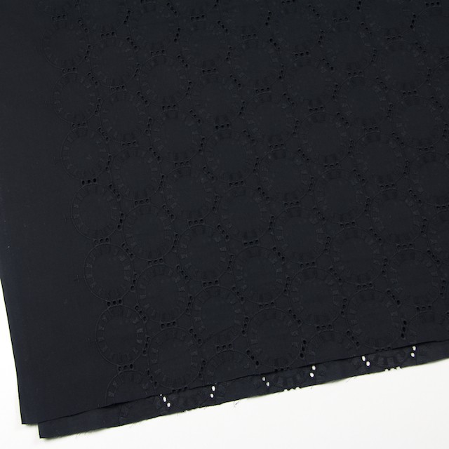 コットン×オーバル(ブラック)×ローン刺繍_全10色 イメージ2