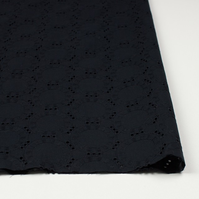 コットン×オーバル(ブラック)×ローン刺繍_全10色 イメージ3