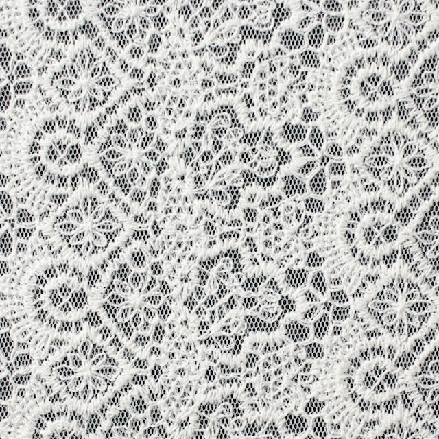 ナイロン×幾何学模様(オフホワイト)×チュール刺繍_全5色 イメージ1