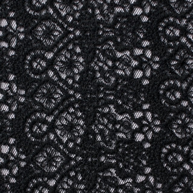 ナイロン×幾何学模様(ブラック)×チュール刺繍_全5色 イメージ1