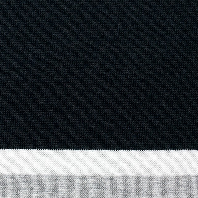 コットン×ボーダー(グレーミックス)×天竺ニット_全3色_パネル イメージ1