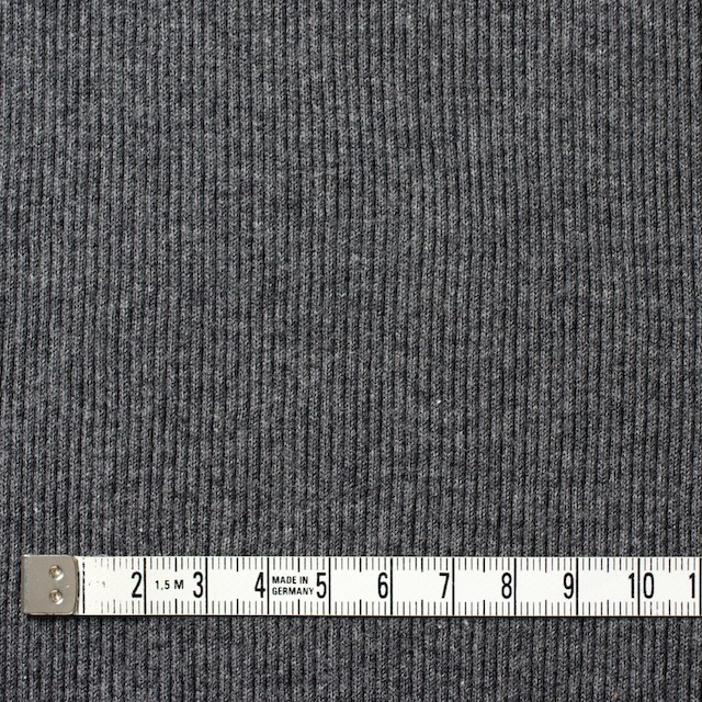 コットン×無地(チャコールグレー)×丸編みリブニット_全3色 イメージ4