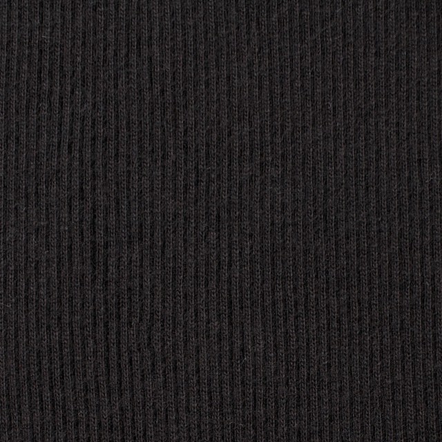 コットン×無地(ブラック)×丸編みリブニット_全3色 イメージ1