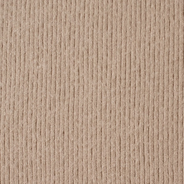 ウール×無地(ベージュ)×圧縮リブニット_全8色 イメージ1