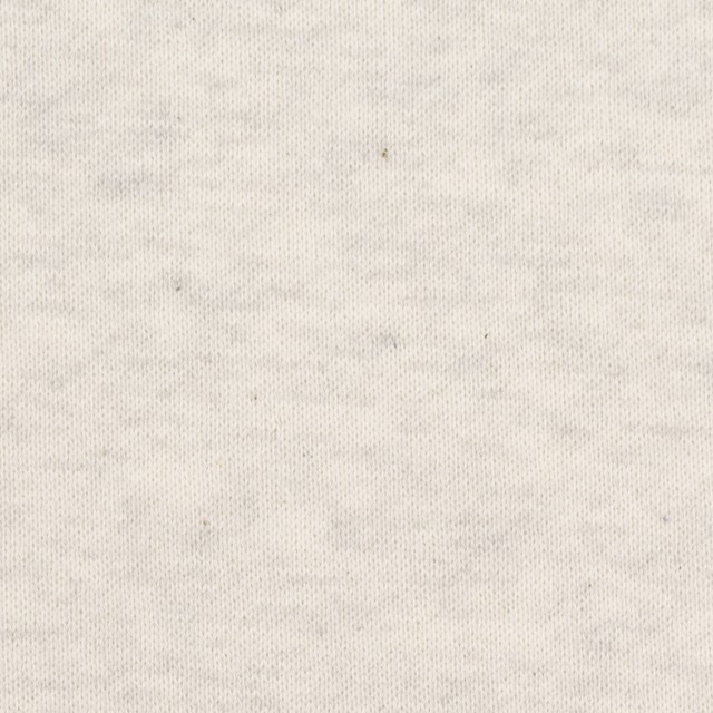 コットン×無地(アイボリー)×裏毛ニット(裏面起毛) イメージ1