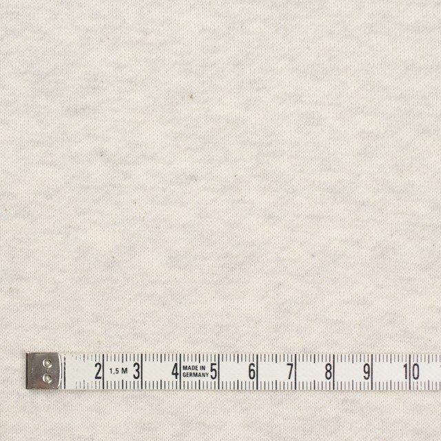 コットン×無地(アイボリー)×裏毛ニット(裏面起毛) イメージ4