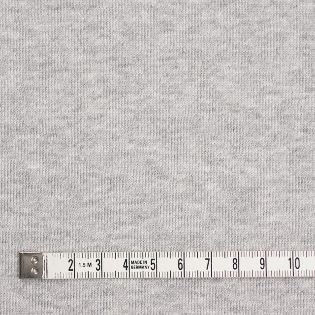コットン×無地(グレー)×裏毛ニット(裏面起毛) イメージ4