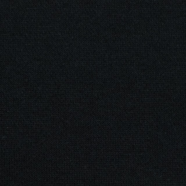 コットン×無地(ブラック)×裏毛ニット(裏面起毛) イメージ1